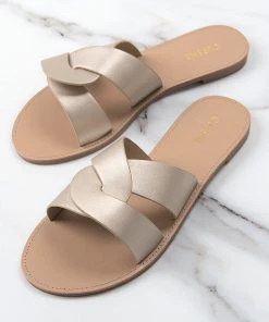 CUPSHE Sunbeam Cross Strap Slide Sandals