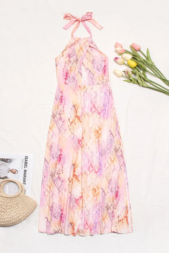 CUPSHE Dresses Viper Room Halter Maxi Dress