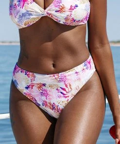 CUPSHE Swimwear UP TO 70% OFF Octavia Coral Print Bikini Bottom