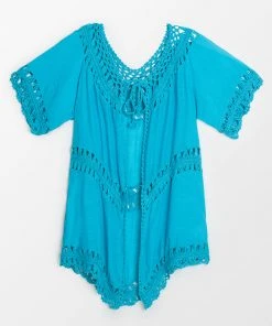 CUPSHE Cover Ups Susan Crochet Tie Front Kimono