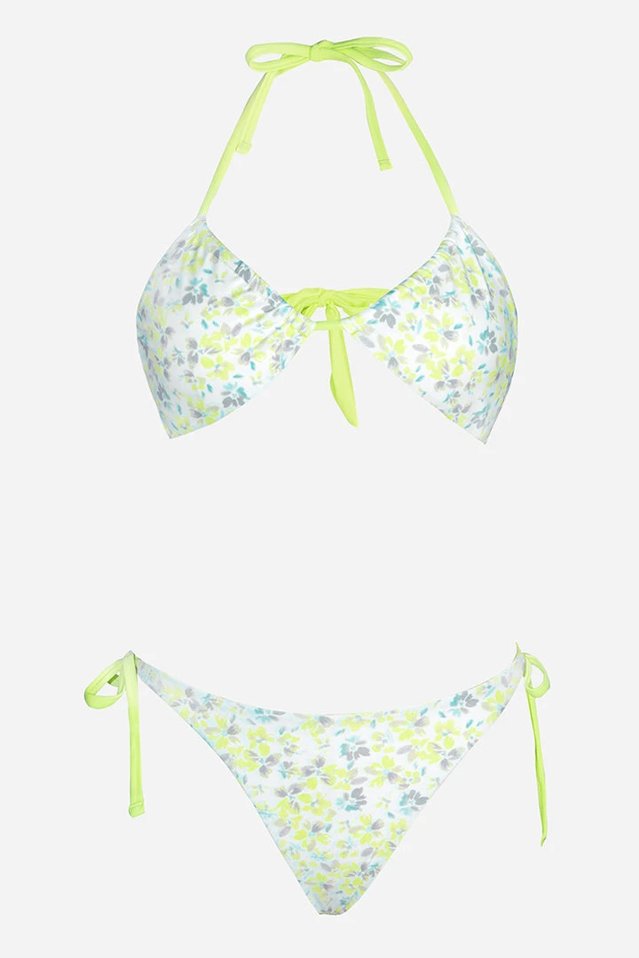 CUPSHE Itsy Ditsy Reversible Bandeau And Extra Cheeky Hipster Set Swimwear UP TO 70% OFF