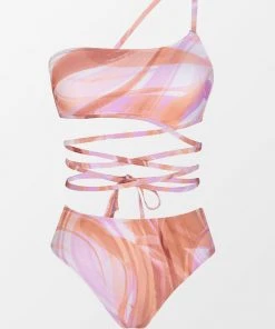 CUPSHE Arizona Road Trip Wrap Front Bra And Mid Rise Hipster Bikini Set Bikinis