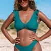 CUPSHE Swimwear UP TO 70% OFF Laurel Ruffle Trim Tie Back Bikini