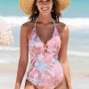 CUPSHE Floral Impressions Strappy One Piece Swimsuit One Pieces