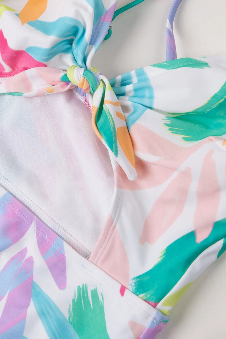 CUPSHE One Pieces Street Art Cut Out Bunny Tie One Piece Swimsuit