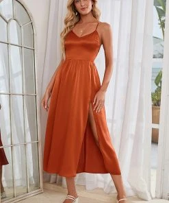CUPSHE Kayli Backless Elastic Waist A-Shape Dresses