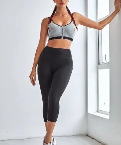 CUPSHE Irina Black Capris Leggings