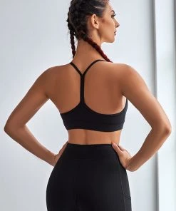 CUPSHE Island Vibes Black Sports Bra