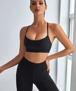 CUPSHE Island Vibes Black Sports Bra