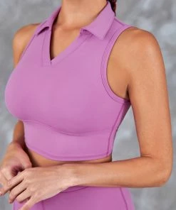 CUPSHE Tropix Shirt Collar Crop Sports Bra Accs & Clothing