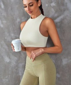 CUPSHE Accs & Clothing Tamara Waffle Cut-out Back Crop Sports Bra