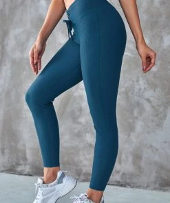 CUPSHE Accs & Clothing Candlelight High Elastic Tie Waist Leggings