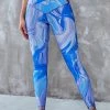 CUPSHE Spring Fling Marble Elastic High Waisted Leggings Accs & Clothing