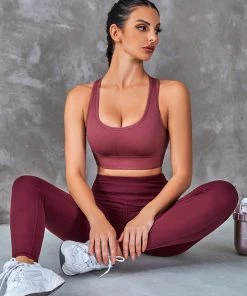 CUPSHE Cerise Dust Pink U-neck Sports Bra