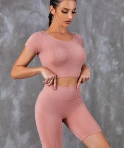 CUPSHE Full Bloom Scoop Short Sleeve Matching Set Accs & Clothing