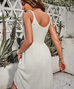 CUPSHE Dresses Olive Smocking Fitted Waisted Dress