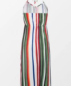 CUPSHE Annalise Striped Halter Neck Cover Up
