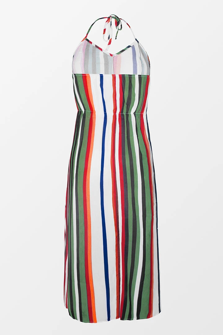 CUPSHE Annalise Striped Halter Neck Cover Up