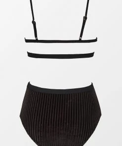 CUPSHE Dark Brown Smocked Bikini Bikinis