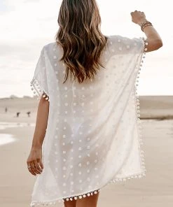 CUPSHE Genevieve Flared Sleeve Lace Trims Cover-up Dress