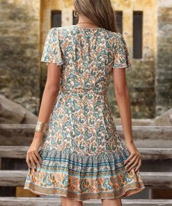 CUPSHE Dresses Arlette V-neck Tie Waist Ruffle Wrap Dress