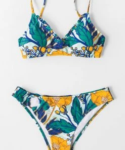 CUPSHE Bikinis Sunday Morning Floral Bikini Top