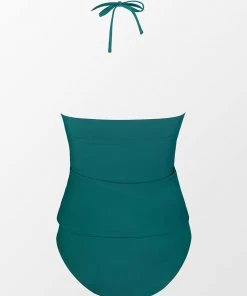 CUPSHE Swimwear BOGO 40% OFF Paluma Falls High Neck Tankini Bikini Set