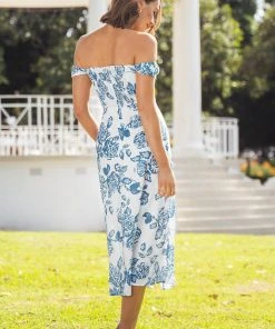 CUPSHE Madalynn Bubble Sleeve Off-shoulder Dress