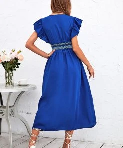 CUPSHE Siena Set In Sleeve Smocking Dress Dresses