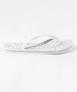 CUPSHE Accs & Clothing Baker Beach White Animal Prints Flip Flops