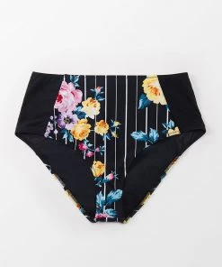 CUPSHE Catherine Floral High Waisted Plus Size Bikini Bottom