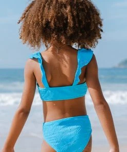 CUPSHE Summer Of Love Scoop Ruffles Girls Bikini Set