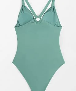 CUPSHE Alisson Ruched O-ring One Piece Swimsuit One Pieces