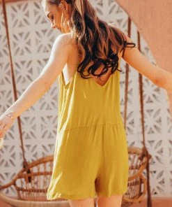 CUPSHE Ayla V-neck Thin Straps Romper Accs & Clothing