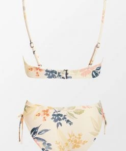 CUPSHE Floral Wilderness Keyhole Bralette And Side Shirred Hipster Bikini Set