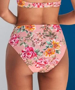 CUPSHE Rosy Outlook Sash High Waist Bikini Bottom Bikinis