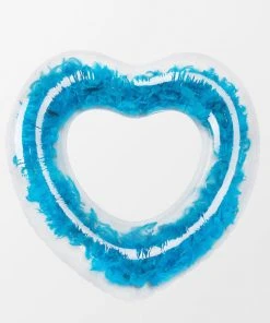 CUPSHE Seafoam Heart Shape Swimming Ring With Feathers