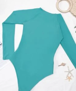 CUPSHE One Pieces Kaley Front Zip Long Sleeve One Piece Swimsuit