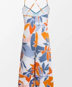 CUPSHE Accs & Clothing Meagan Leafy V-neck Criss Cross Jumpsuit