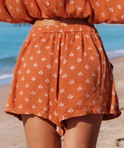 CUPSHE Diane Geometric Print Drawstring Waist Shorts