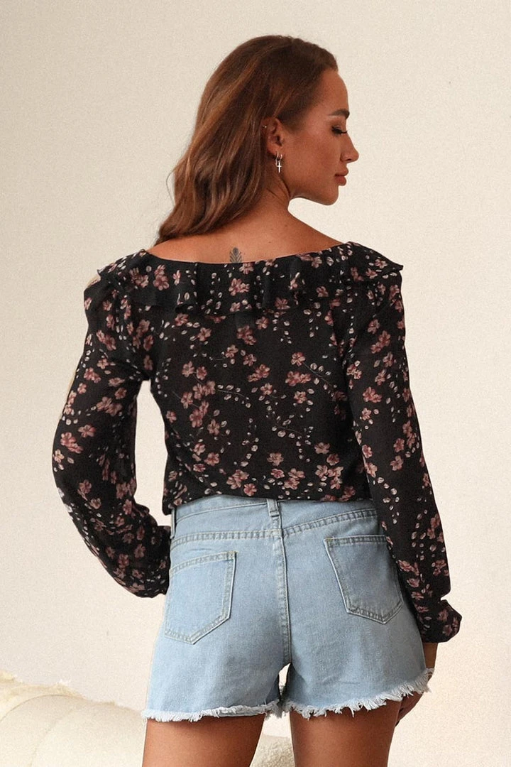 CUPSHE Jakayla Ditsy V-neck Bodysuit