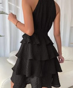 CUPSHE Dresses Armani Round Neck Sleeveless Ruffle A-Shape Dress