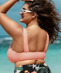 CUPSHE Swimwear UP TO 70% OFF Diamond Ruched Plus Size Bikini Top