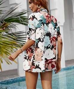 CUPSHE Alysha Floral Collar Shirt Beach Shirts & Tops