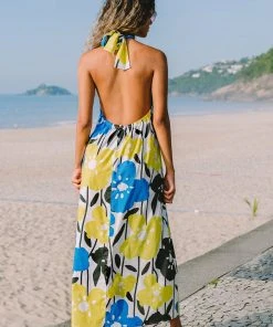 CUPSHE Eryn Removable Straps Halter Neck Tie Cut Out A-Shape Dress Dresses