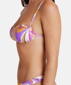 Cupshe Bikinis Amethyst Waves Bandeau & Cheeky Hipster Set