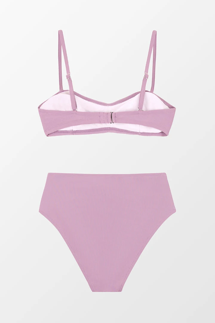 CUPSHE Saint Tropez Cinched Bandeau And High Waist Bikini Set