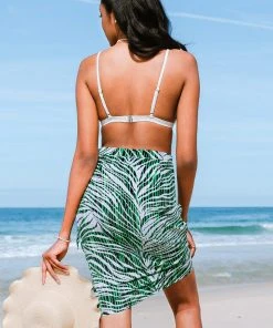 CUPSHE Yesenia Zebra Print Tie Sarong Cover Ups