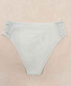CUPSHE Madisen Ruched White Plus Size Bikini Bottom