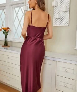 CUPSHE Dresses Margareta Tie Waist Adjustable Straps Split Dress